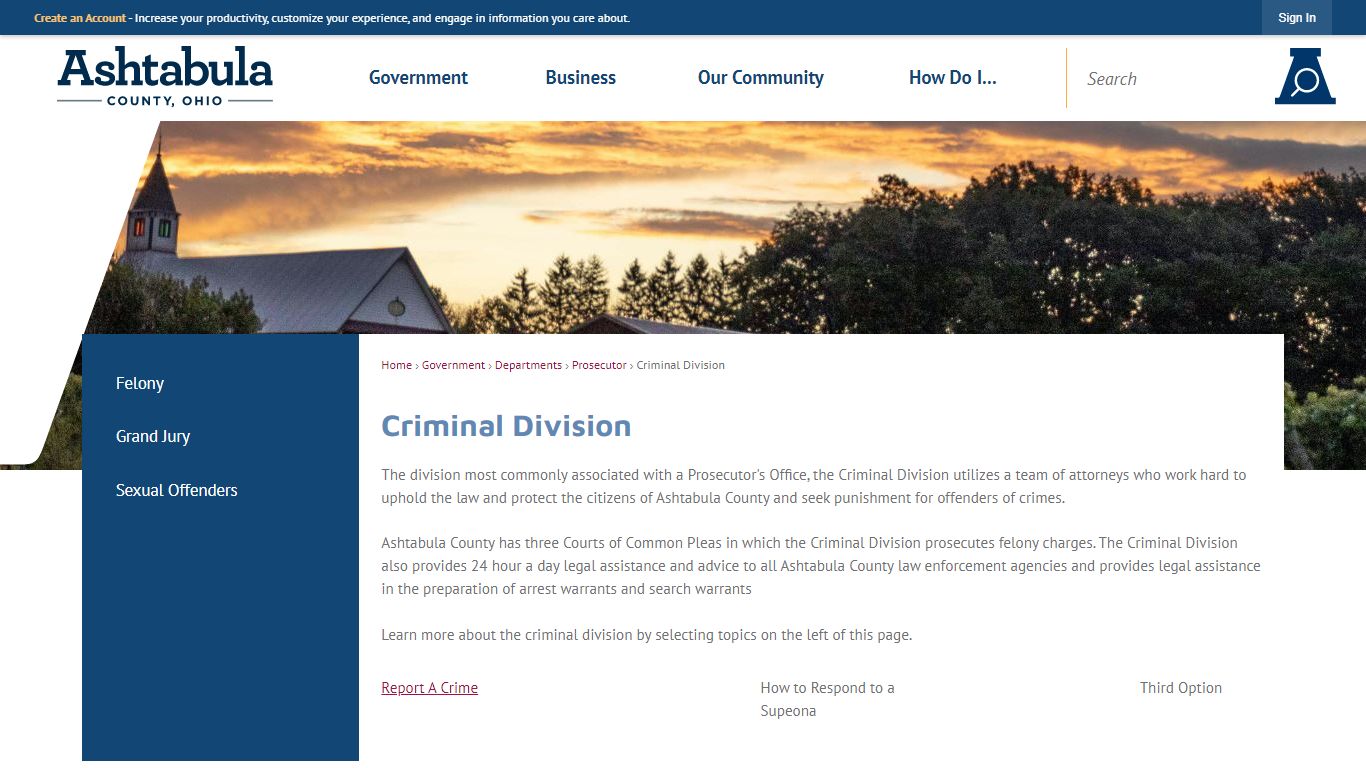 Criminal Division | Ashtabula County, OH - Official Website